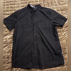 Volcom Men’s Short Sleeve Button-Up Shirt – Black – Size Small